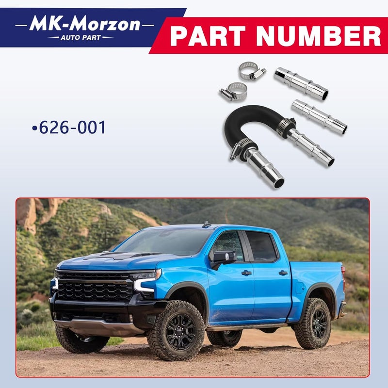 MK-Morzon 626-001 Engine Heater Core Bypass Kit With 5/8" 3/4" Hose Fit for Most Common Heater Hoses - Image 2